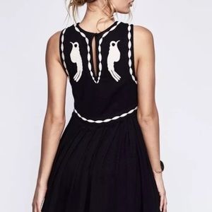 Free People Black and White Mini Dress